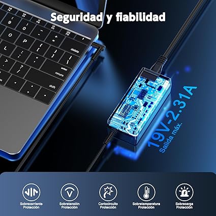 Imagen de Adaptador AC para Portatil 19.5V 2.31A 45W 4.5x3.0