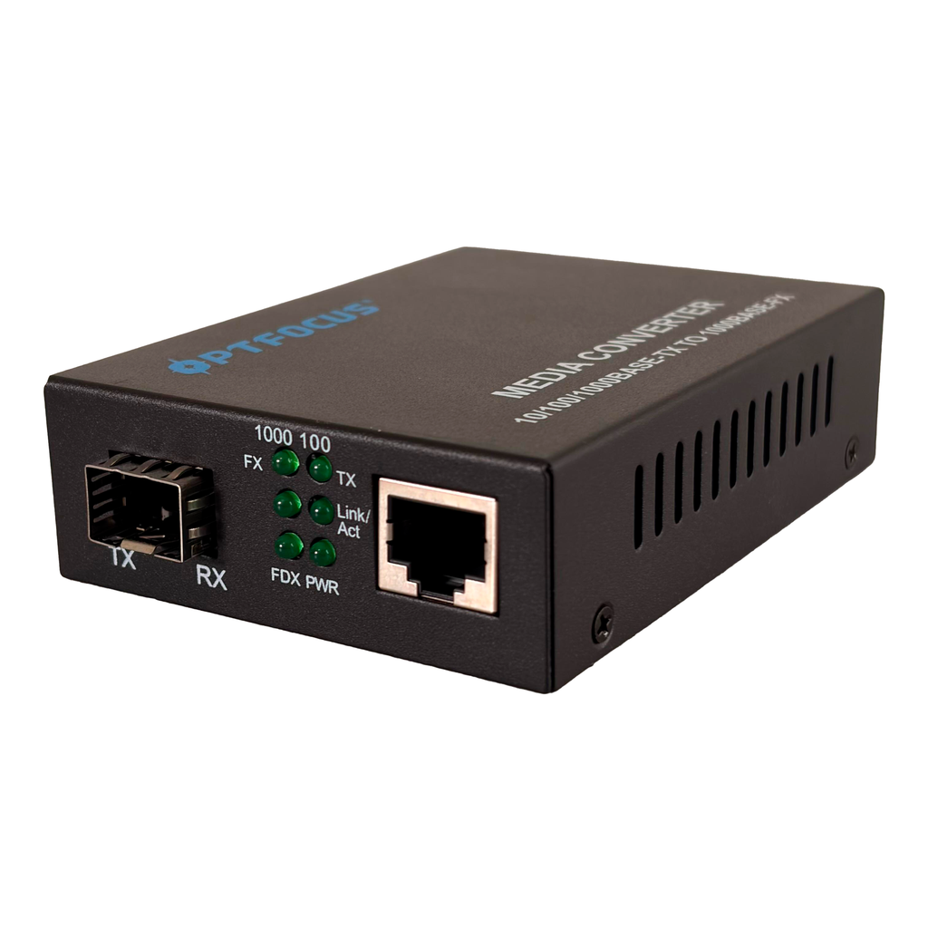 Media Converter 10/100/1000M TX-1000 BASE FX with SFP Slot
