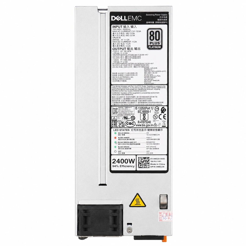 Fuente de alimentación 2400W 80 Plus Platinum 0M63JN